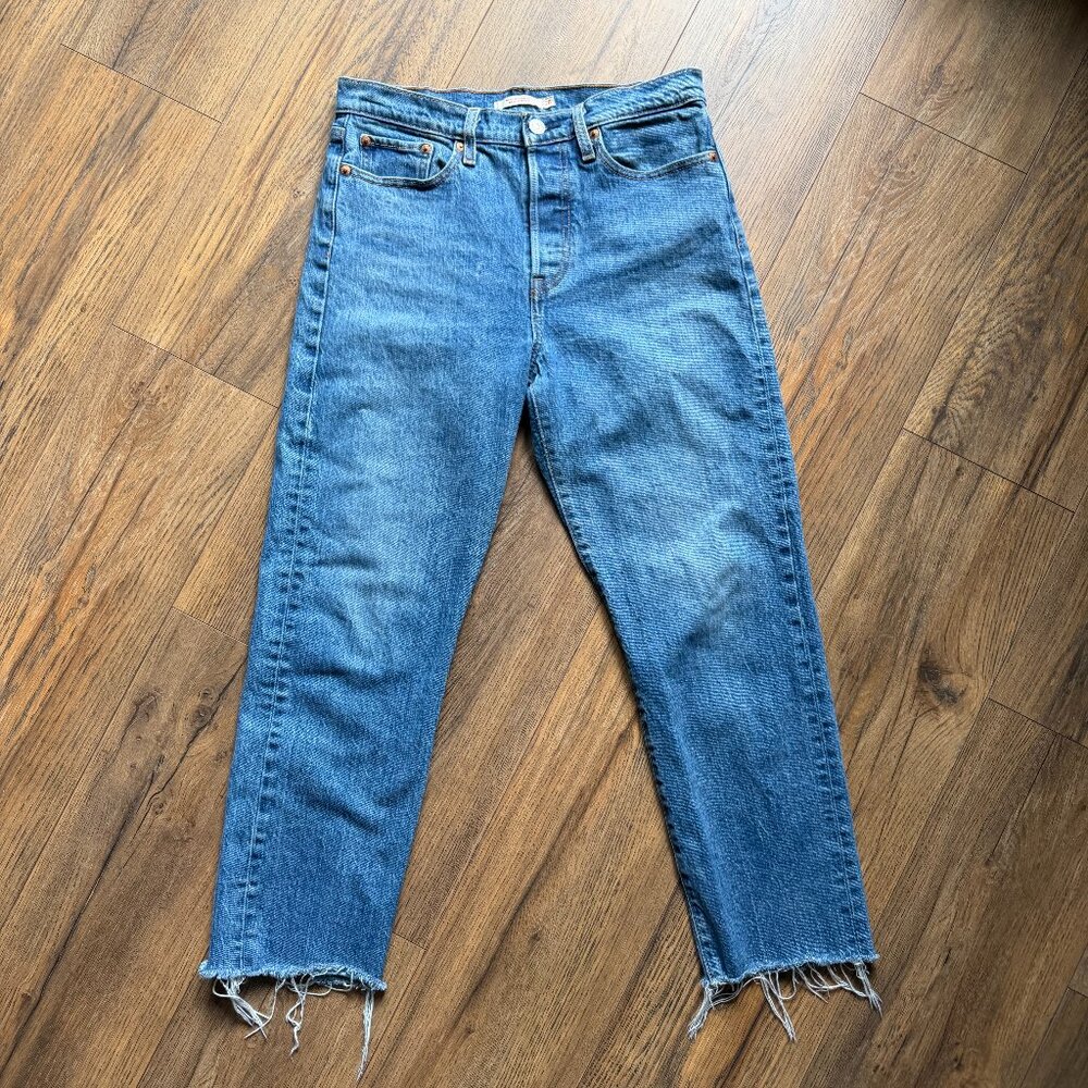 Levis Wedgie Straight Jeans Wedgie Did It Wash Medium Size 28 - Picture 2 of 6
